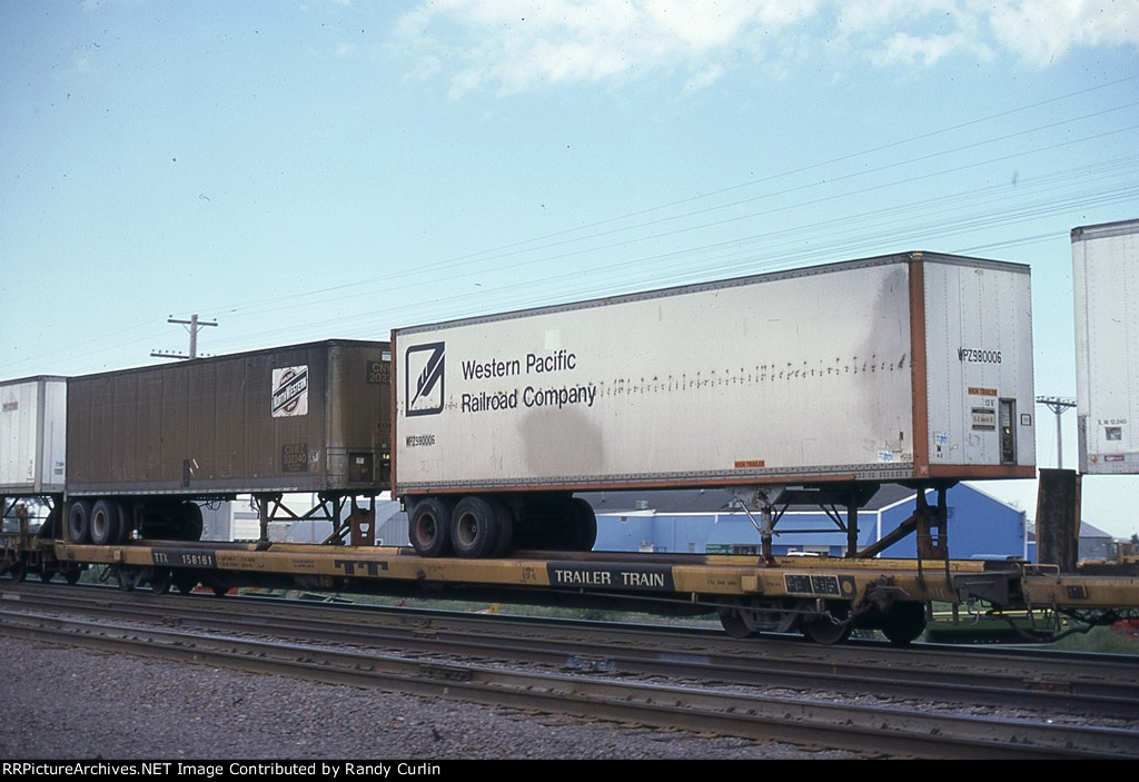 TTX 158161 with CNW and WP trailers